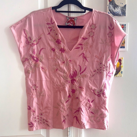 JOHNNY WAS Paneled Knit Tee-Rosalyn in size M - Picture 2 of 8